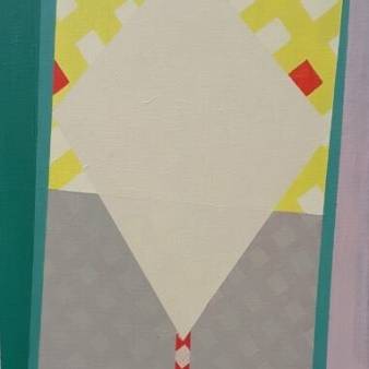 Vlieger, 50 x 40 cm (2021) Acryl op linnen